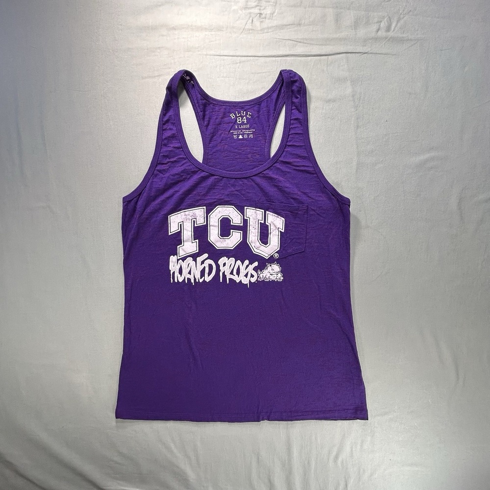 Blue 84 Texas Christian University‎ Slightly Sheer College Tank women's XL